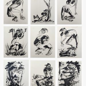 Sexy Drawings Panel 1 Ink on Paper 8X6 feet