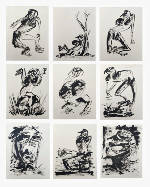 Sexy Drawings Panel 1 Ink on Paper 8X6 feet