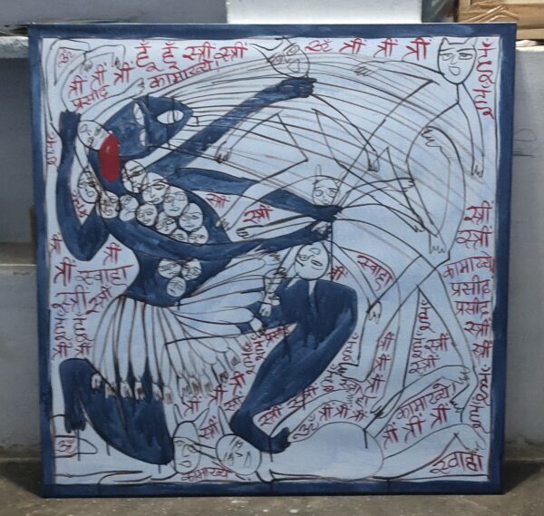 Kali Mata 5 Acrylic on Canvas 3X3 feet - Image 6