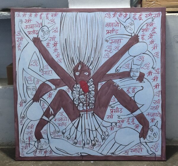 Kali Mata 4 Acrylic on Canvas 3X3 feet - Image 9