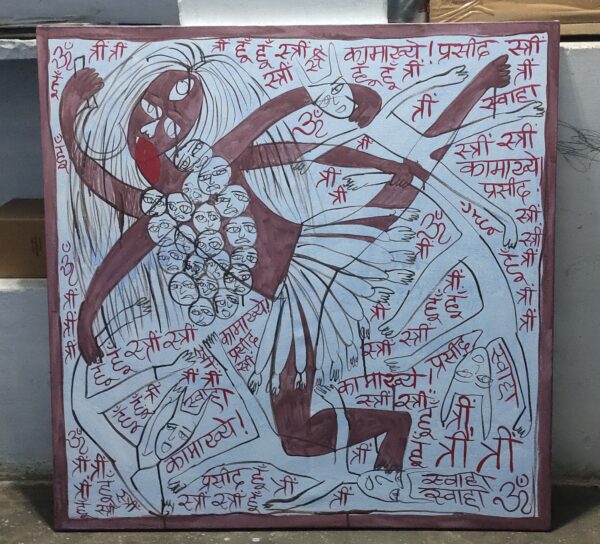 Kali Mata 2 Acrylic on Canvas 3X3 feet - Image 2