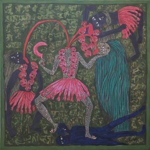 Maa Chhindmastika 2 Acrylic on Canvas 3X3 feet