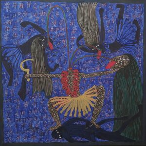 Maa Chhindmastika 1 Acrylic on Canvas 3X3 feet