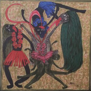Maa Chhindmastika 5 Acrylic on Canvas 3X3 feet