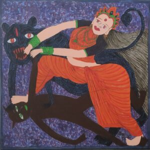 Maa Durga 4 Mahishasurmardani 3X3 feer Acrylic on Canvas