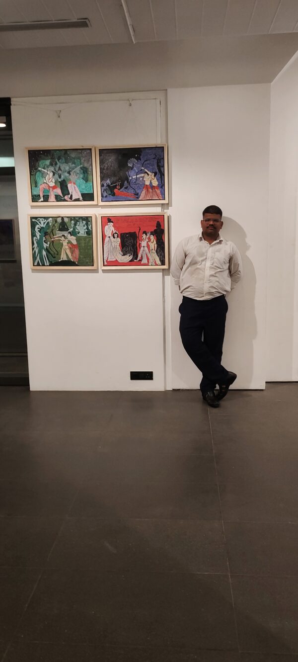 Ramayana 28 Meghanath Vadh 45X60 cm Acrylic on Canvas - Image 10