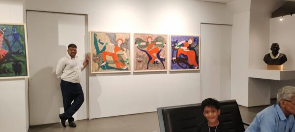 Maa Durga 2 Mahishasurmardani 3X3 feer Acrylic on Canvas - Image 6
