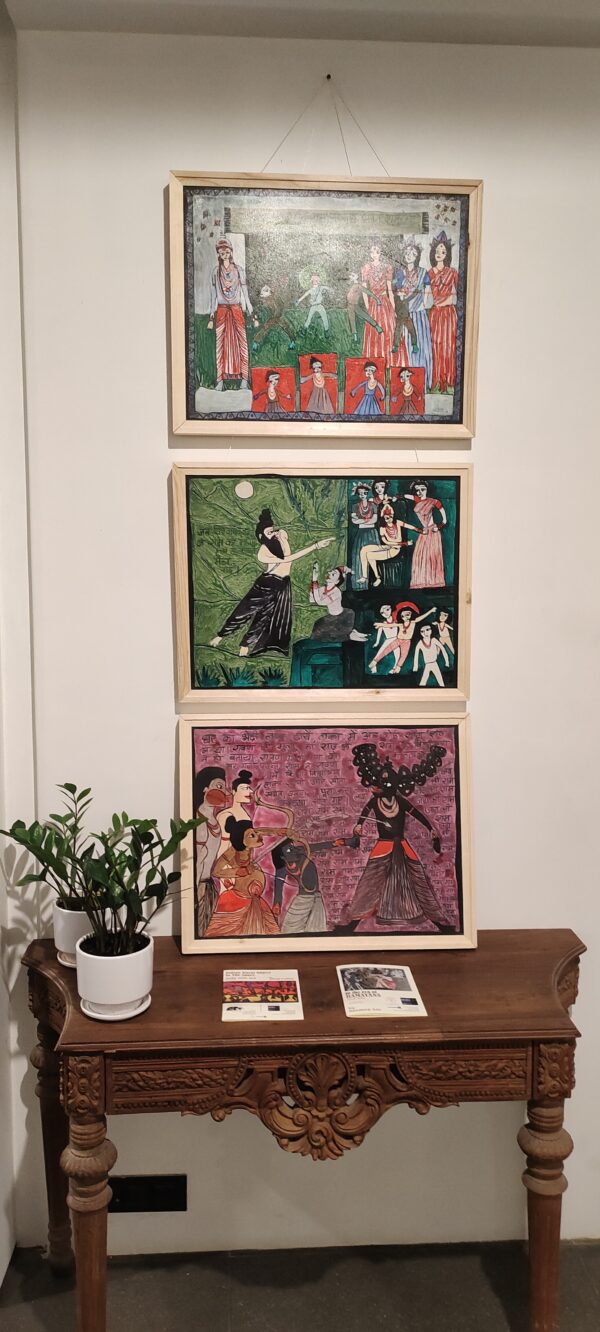 Ramayana 29 Kumbhakarana Vadh 45X60 cm Acrylic on Canvas - Image 3