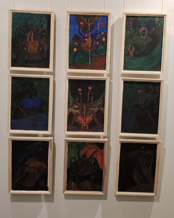 Kali Mata Panel Watercolor on Paper 6X4 feet