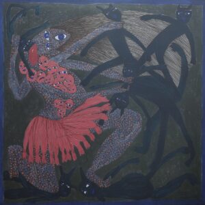Kali Mata 5 Acrylic on Canvas 3X3 feet