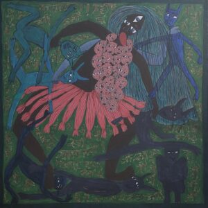 Kali Mata 1 Acrylic on Canvas 3x3 feet