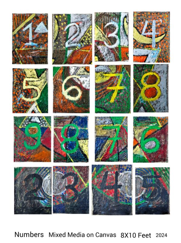 Tantra 5 Numbers Mixed Media on Canvas of 10X8 feet