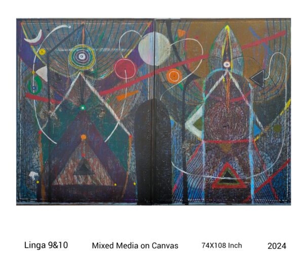 Tantra 3 Mixed Media on Canvas of 74X108 inch