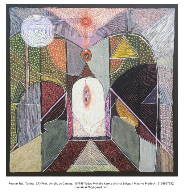 Tantra 6 Acrylic on Canvas 3X3 feet