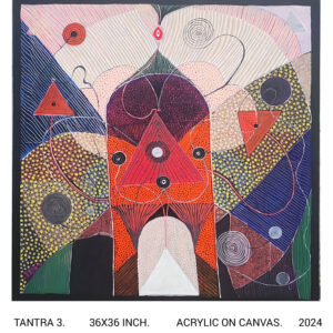 Tantra 8 Acrylic on Canvas 3X3 feet