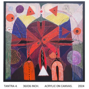 Tantra 7 Acrylic on Canvas 3X3 feet