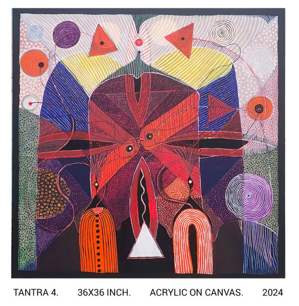 Tantra 7 Acrylic on Canvas 3X3 feet