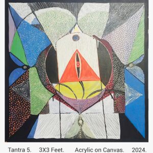 Tantra 9 Acrylic on Canvas 3X3 feet