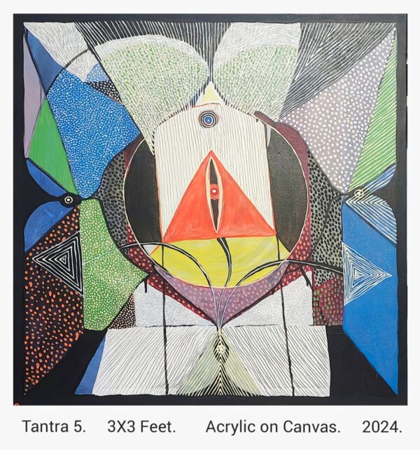 Tantra 9 Acrylic on Canvas 3X3 feet