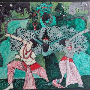 Ramayana 3 Ram Training 45X60 cm Acrylic on Canvas