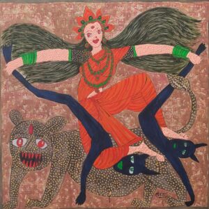 Maa Durga 2 Mahishasurmardani 3X3 feer Acrylic on Canvas