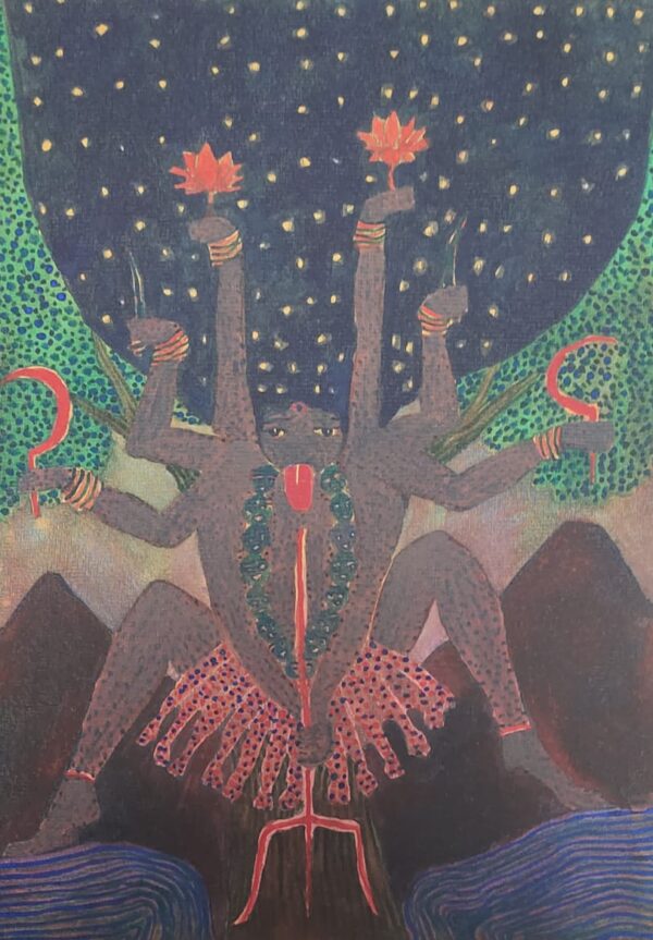 Kali Mata Panel Watercolor on Paper 6X4 feet - Image 12