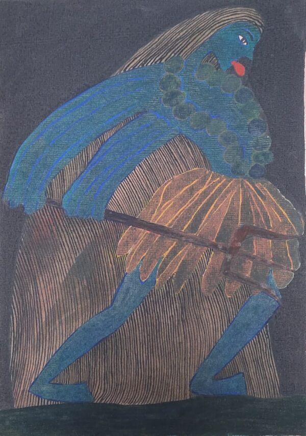 Kali Mata Panel Watercolor on Paper 6X4 feet - Image 8
