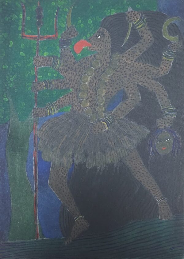 Kali Mata Panel Watercolor on Paper 6X4 feet - Image 7