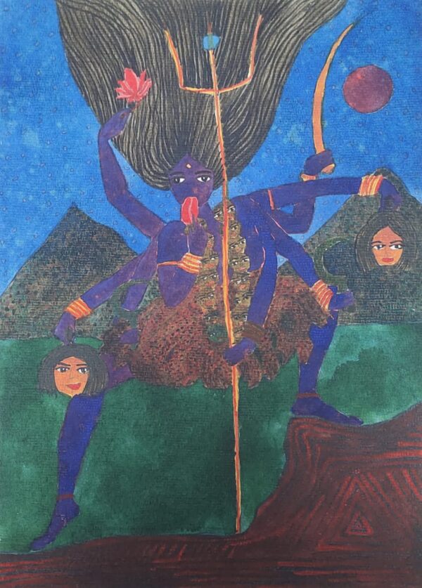 Kali Mata Panel Watercolor on Paper 6X4 feet - Image 9