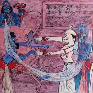 Ramayana 11 Ram Parsuram 45X60 cm Acrylic on Canvas