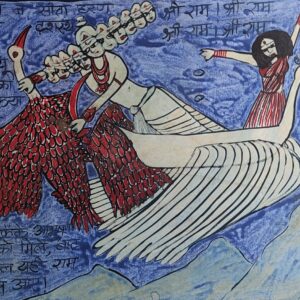 Ramayana 18 Sita Haran 45X60 cm Acrylic on Canvas