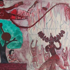 Ramayana 23 Lanka on Fire 45X60 cm Acrylic on Canvas