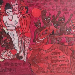 Ramayana 24 Sharnagat Vibhishan 45X60 cm Acrylic on Canvas
