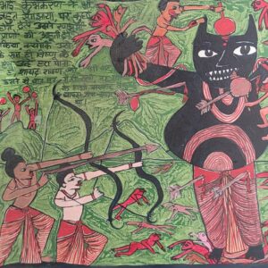 Ramayana 29 Kumbhakarana Vadh 45X60 cm Acrylic on Canvas