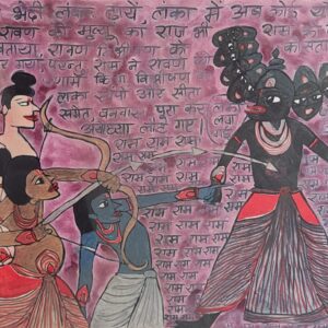 Ramayana 30 Kumbhakarana Vadh 45X60 cm Acrylic on Canvas