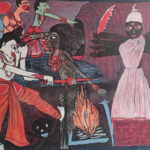 Ramayana 28 Meghanath Vadh 45X60 cm Acrylic on Canvas