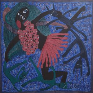 Kali Mata 2 Acrylic on Canvas 3X3 feet